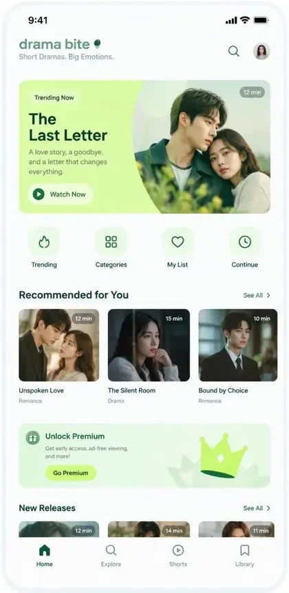黄豆短剧网站APP清爽首页界面